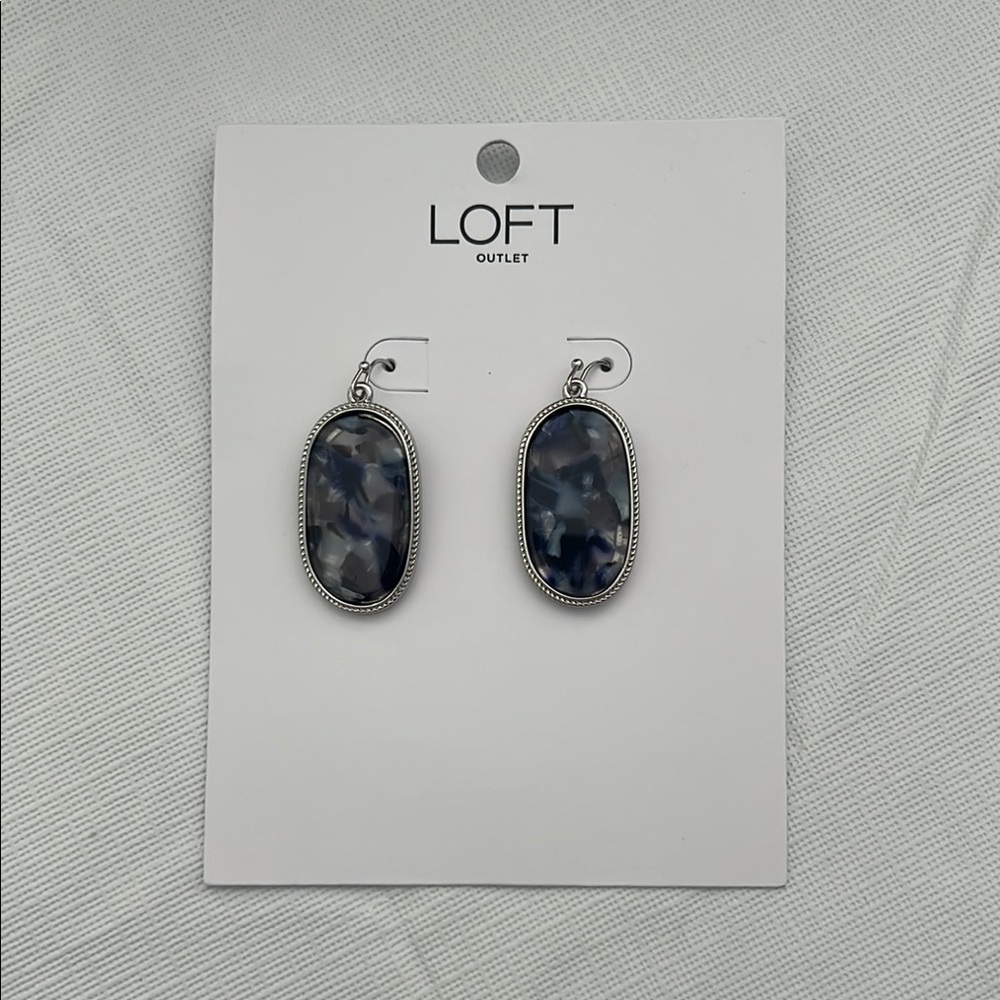LOFT Silver and Blue Earrings